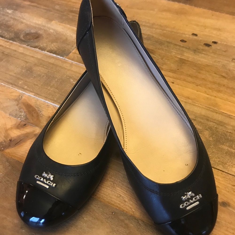 Black size 6.5 Coach ballet flats.
